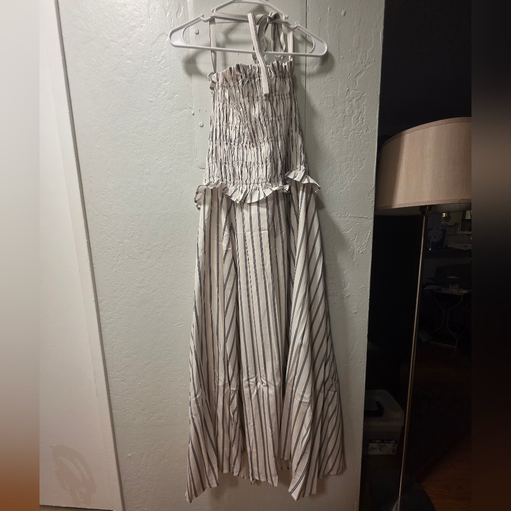 Taylor Swift Engagment Inspired Custom Dress Black/White Striped A-Line NWT